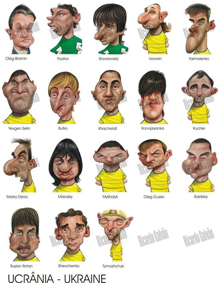 Класні карикатури гравців Євро 2012 (10 картинок)