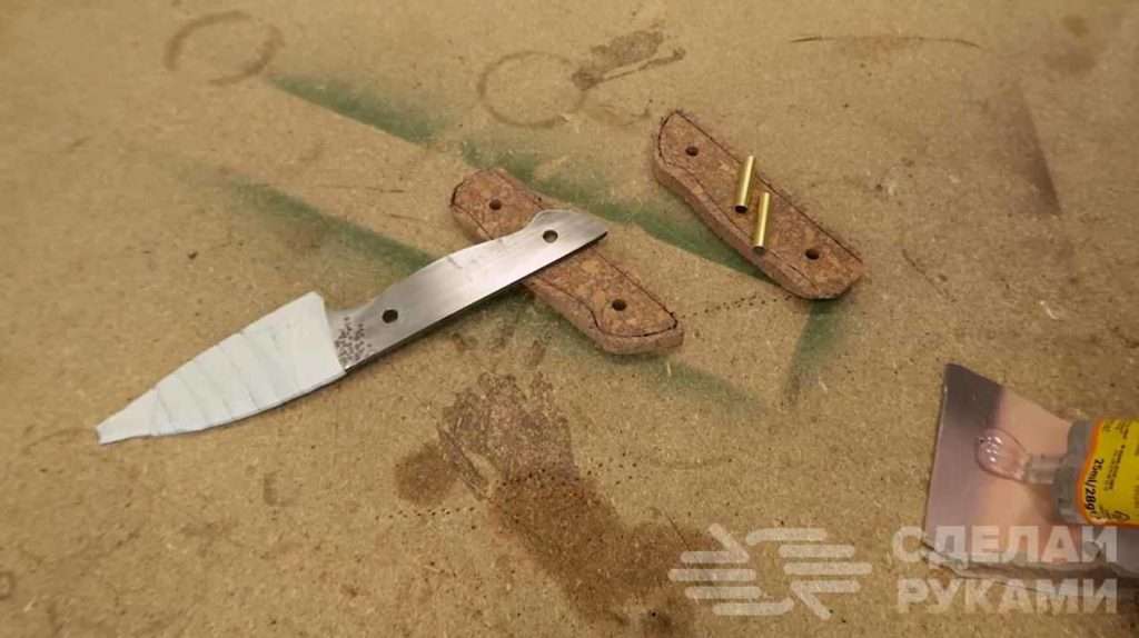 Оригинальная ручка для ножа из пробкового дерева Самоделки