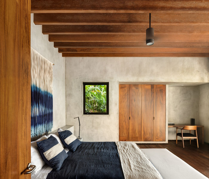 За бамбуковой стеной: роскошный минималистичный дом загородный дом,минимализм,океан,тропики